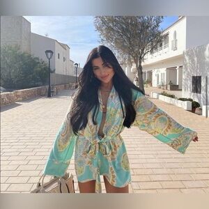 Oversized Zara Blouse w/ tie 🩵